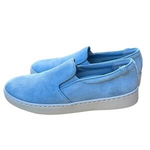 Vionic Mahoney Avery Pro Slip On Shoes Women Size‎ 7.5 Arch Support Blue Suede